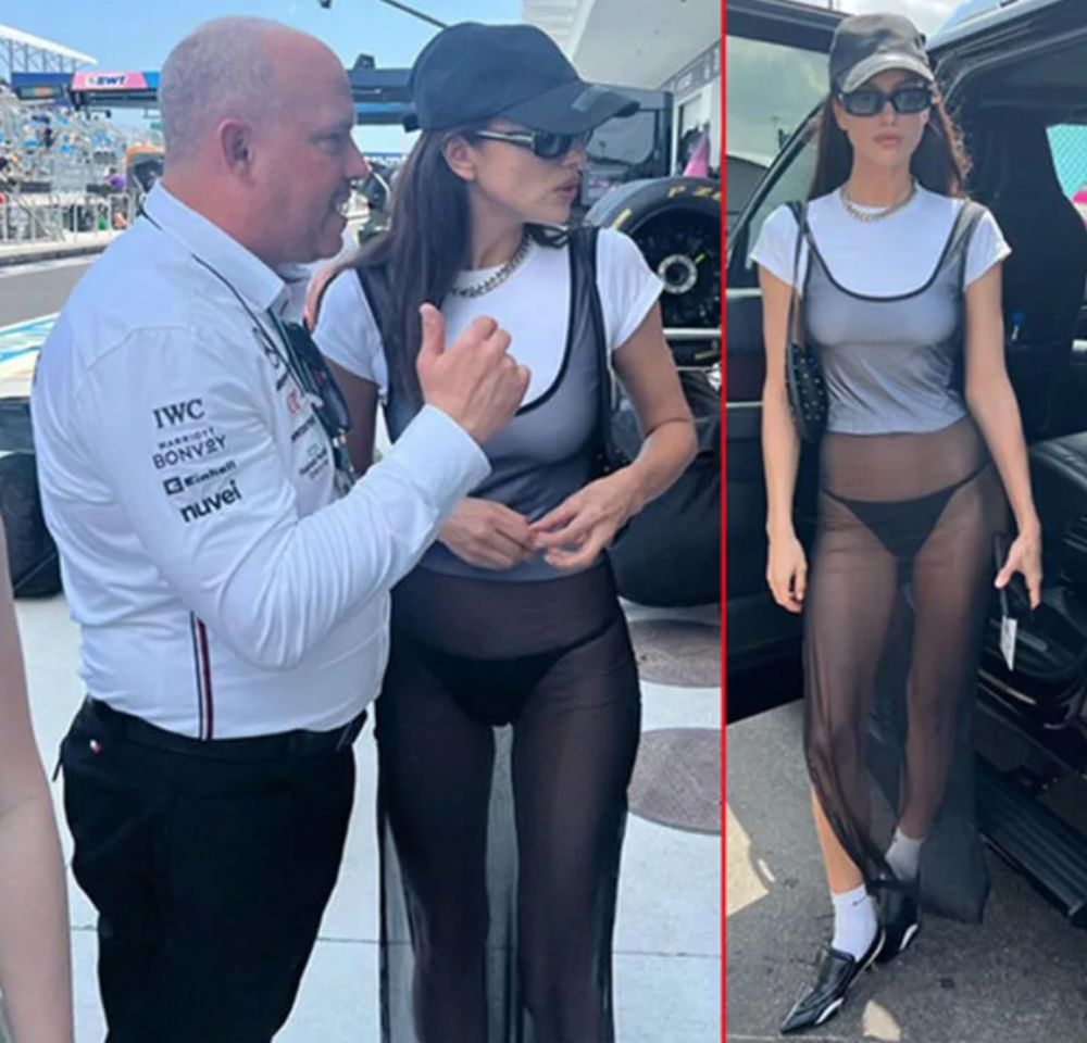 irina shayk in formula 1 tarzi abartili bulundu